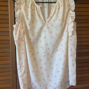 Kaari Blue Light Pink Sleeveless Top M